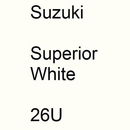 Suzuki, Superior White, 26U.